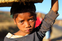 Little girl with basket